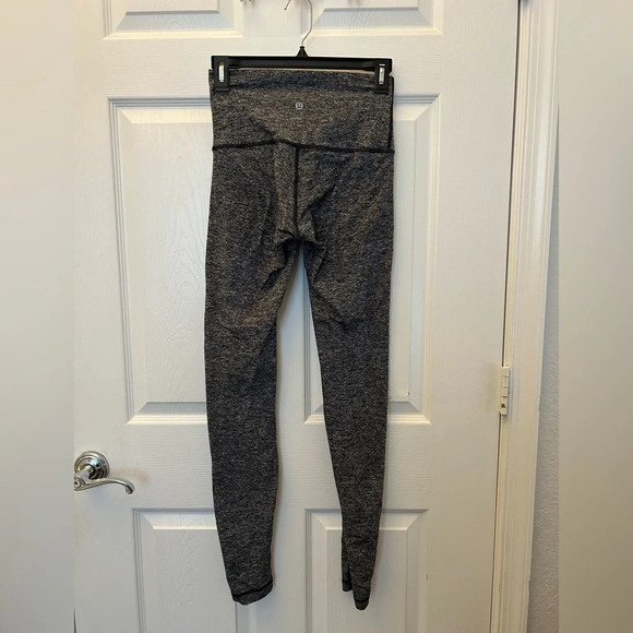 ! Lululemon HR Align Pant 28” Heathered Herringbone Black sz 6 - Picture 2 of 4